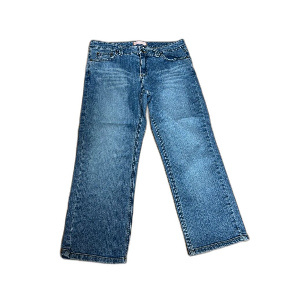 Women's Aeropostale Classic 5-pocket Cropped Jeans size 7/8 blue light wash B150